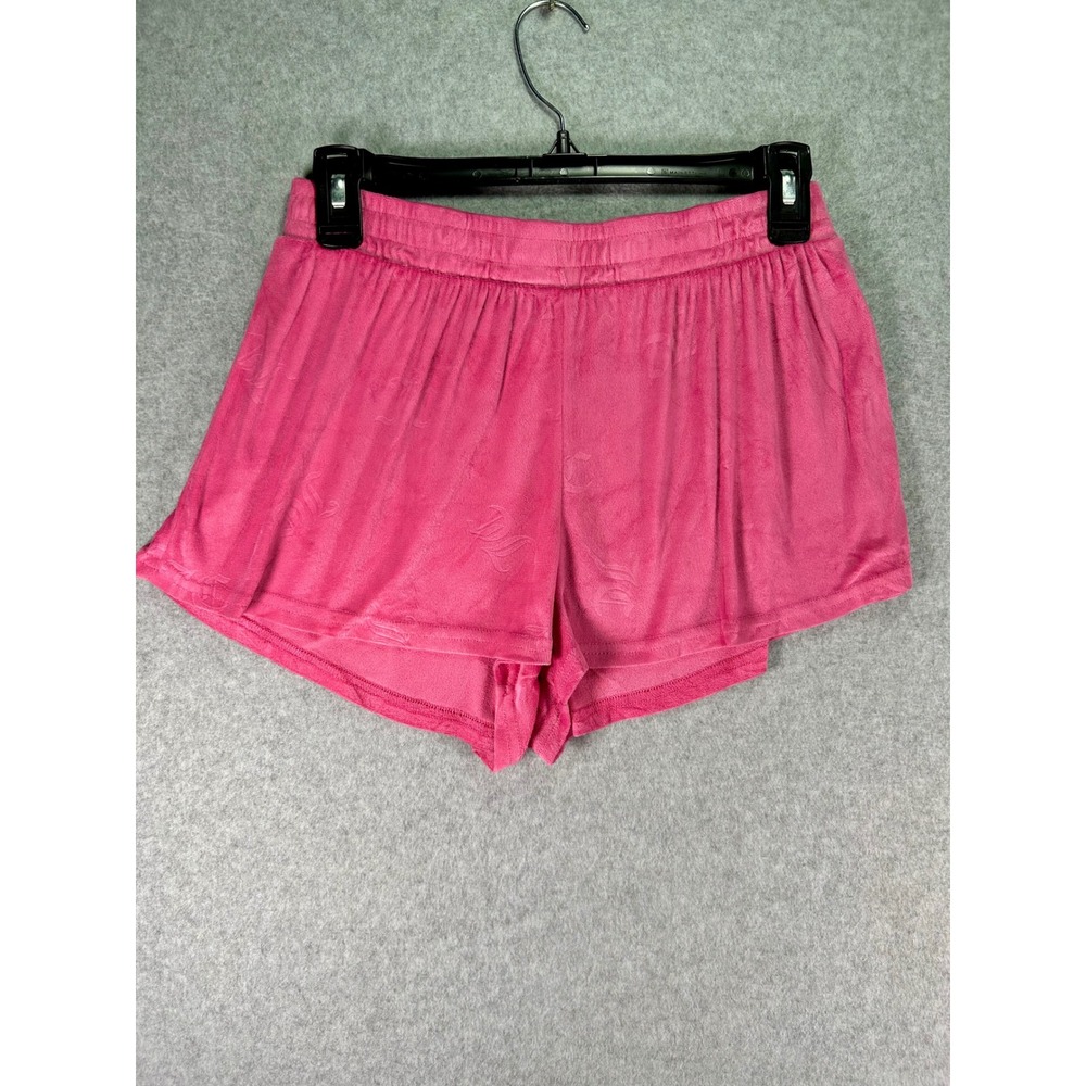 Juicy Couture Pink Velour Monogram Sleep Shorts Womens Large 9599-47